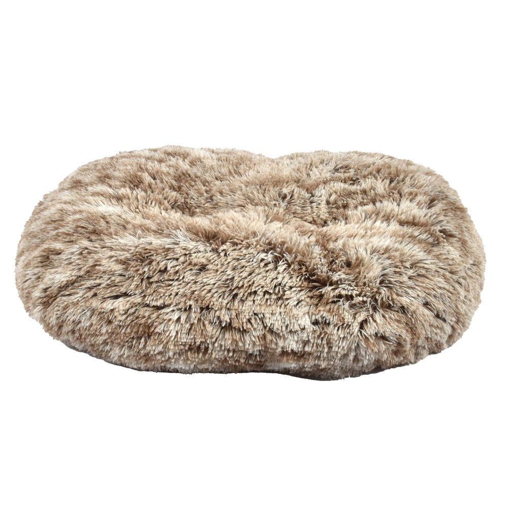Coussin pour chien oval ''Poilu'' bicolore 73x58cm