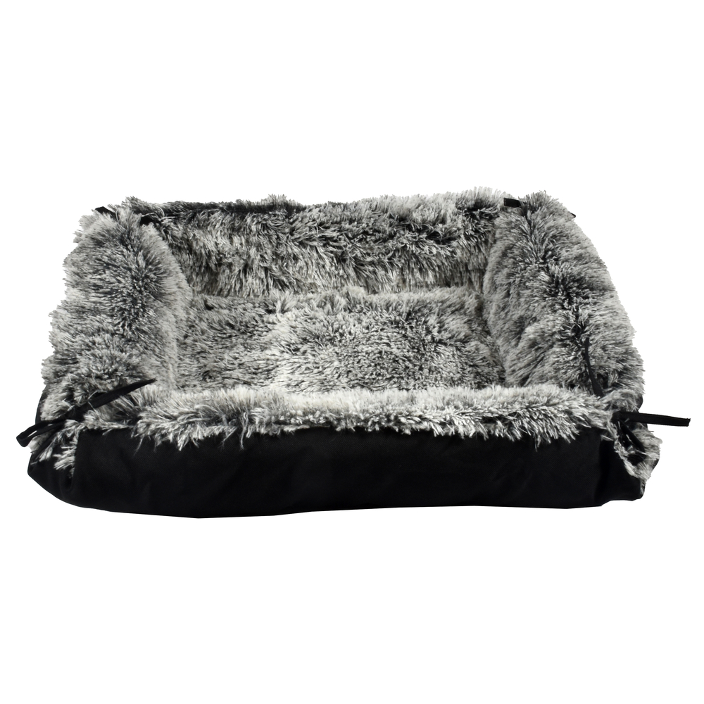 Matelas Multirelax ''Poilu''pour chien 2 en 1 Noir S