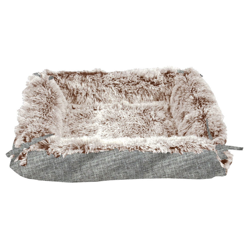 Matelas Multirelax ''Poilu''pour chien 2 en 1 Gris S