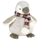 Peluche pingouin avec écharpe & pompon H35cm