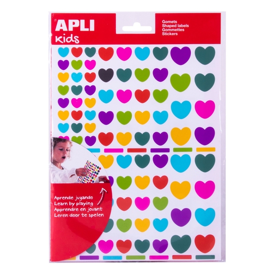 Gommettes cœurs couleurs peps
