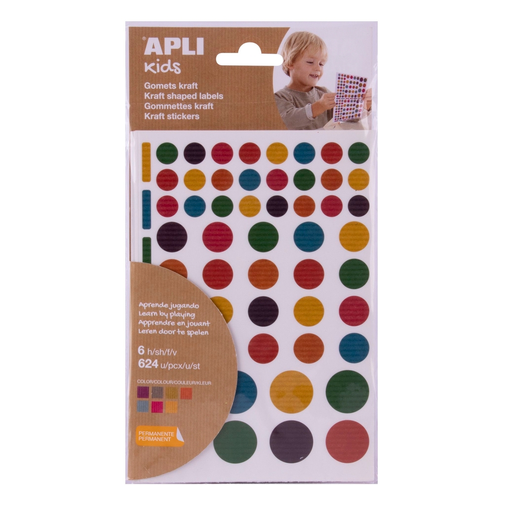 Gommettes nature couleur kraft