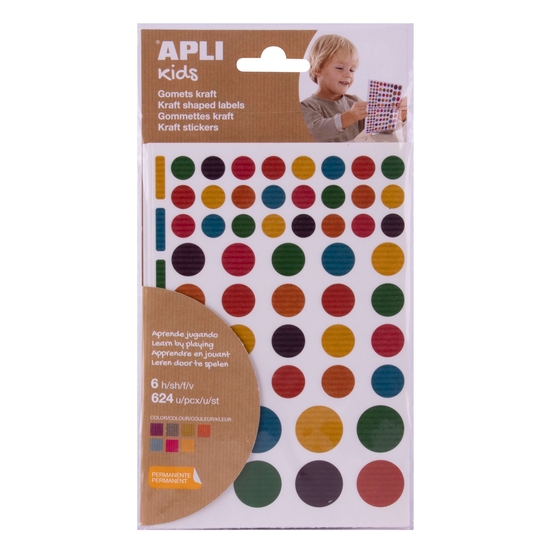 Gommettes nature couleur kraft