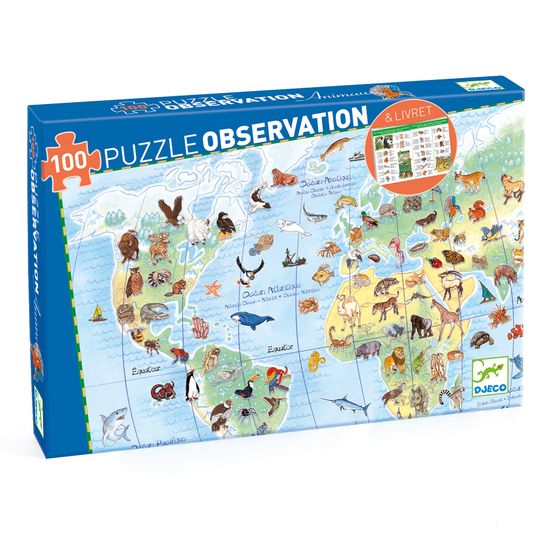 Puzzle observation 100p les animaux du monde