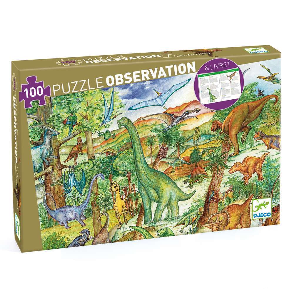 Puzzle éducatif 'les dinosaures', coloris mixte - 100 pièces