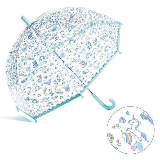 Parapluie, motif 'Licornes', coloris mixte - D.70cm