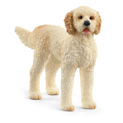 Figurine de chien Goldendoodle pour enfant en plastique