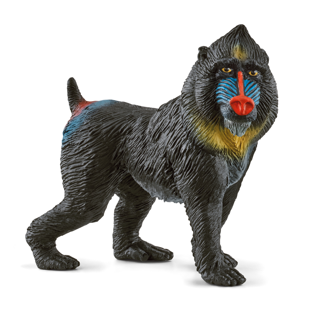 Figurine de mandrill pour enfant en plastique