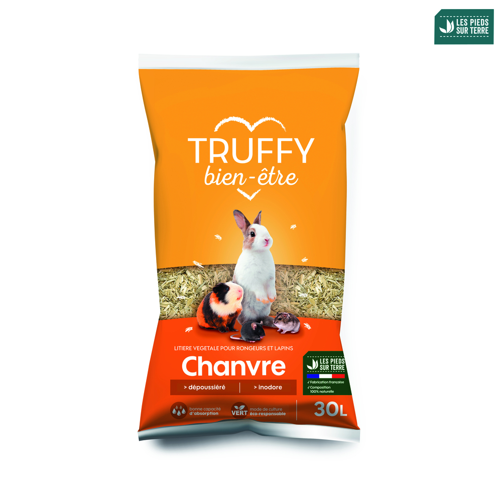 Litière végétale de chanvre pour rongeurs et lapins 30 l