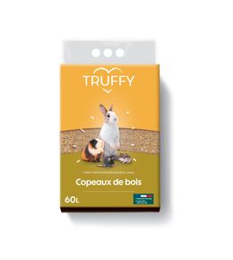 Litière en copeaux de pin pour rongeur Truffy bien-être 60L