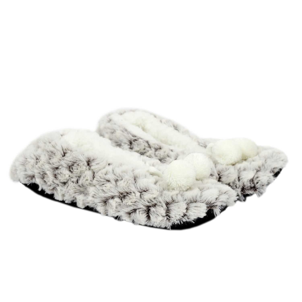 Chaussons ballerines, imitation fourrure