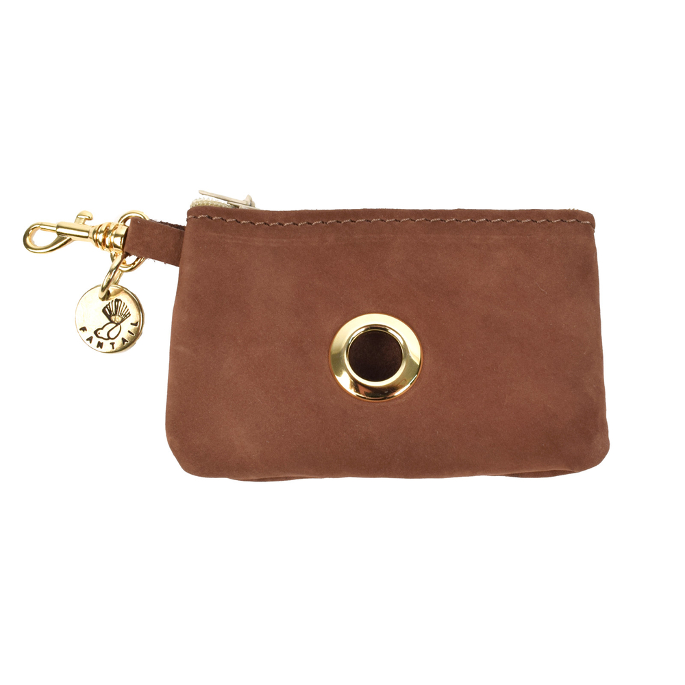 Distributeur sacs Nubuck - Brun foncé 10x1.5x6.5cm