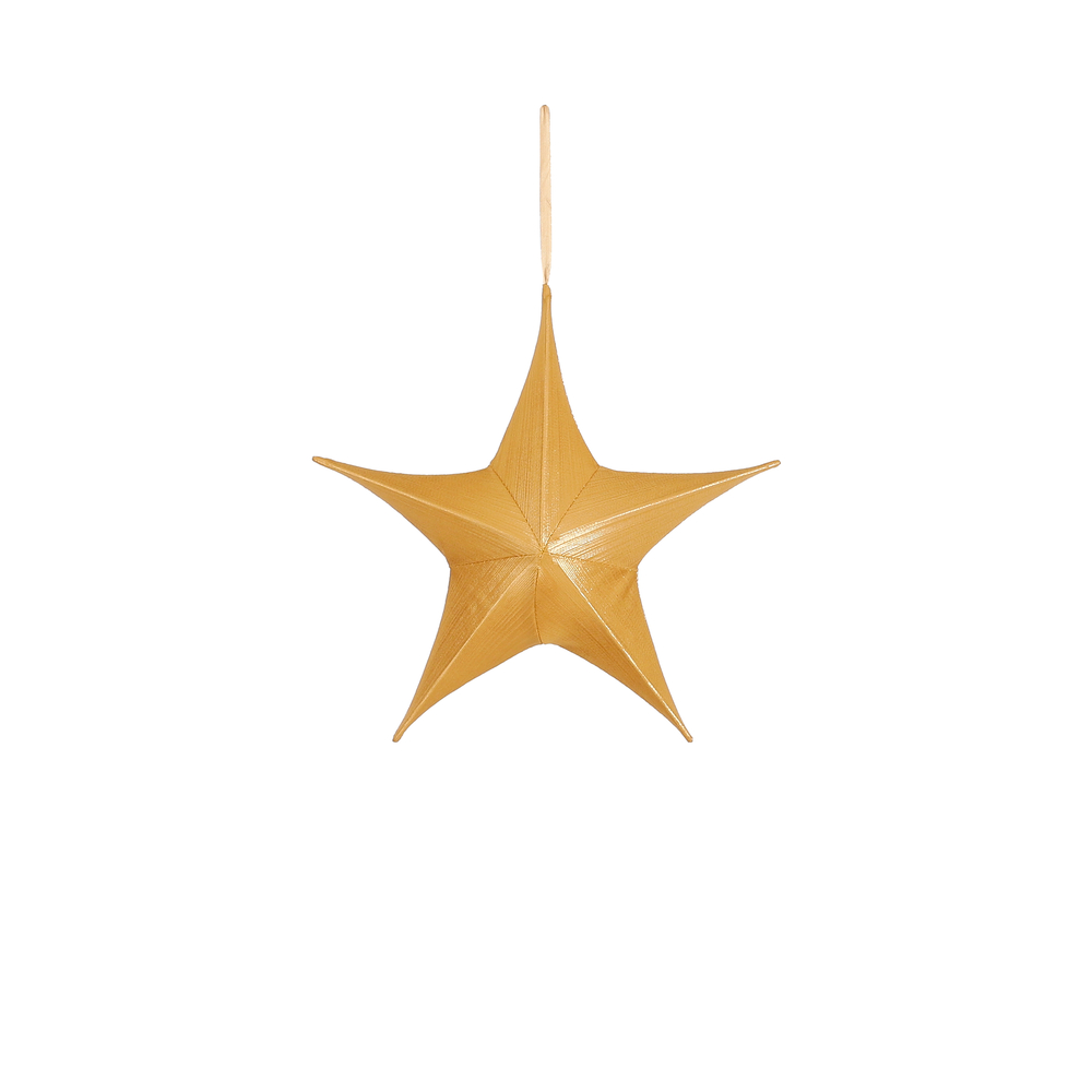 Etoile de noël à suspendre or l40xl12xh40cm