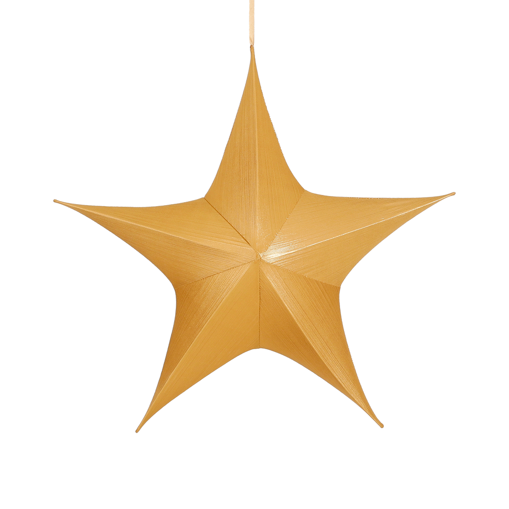 Etoile de noël à suspendre or l80xl26xh75cm