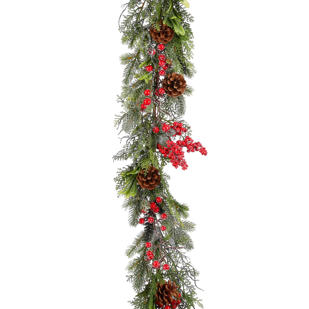 Guirlande de Noël artificielle 'Randell' fruits rouges - 180cm