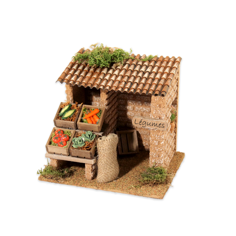 Décor pour crèche de Noël Légumerie 15x13x13 cm