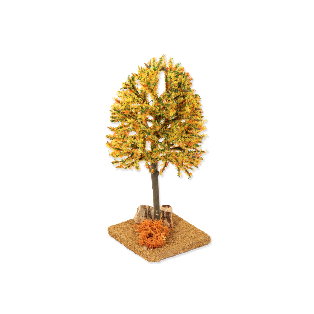 Arbre d'automne vert 6x6x16 cm