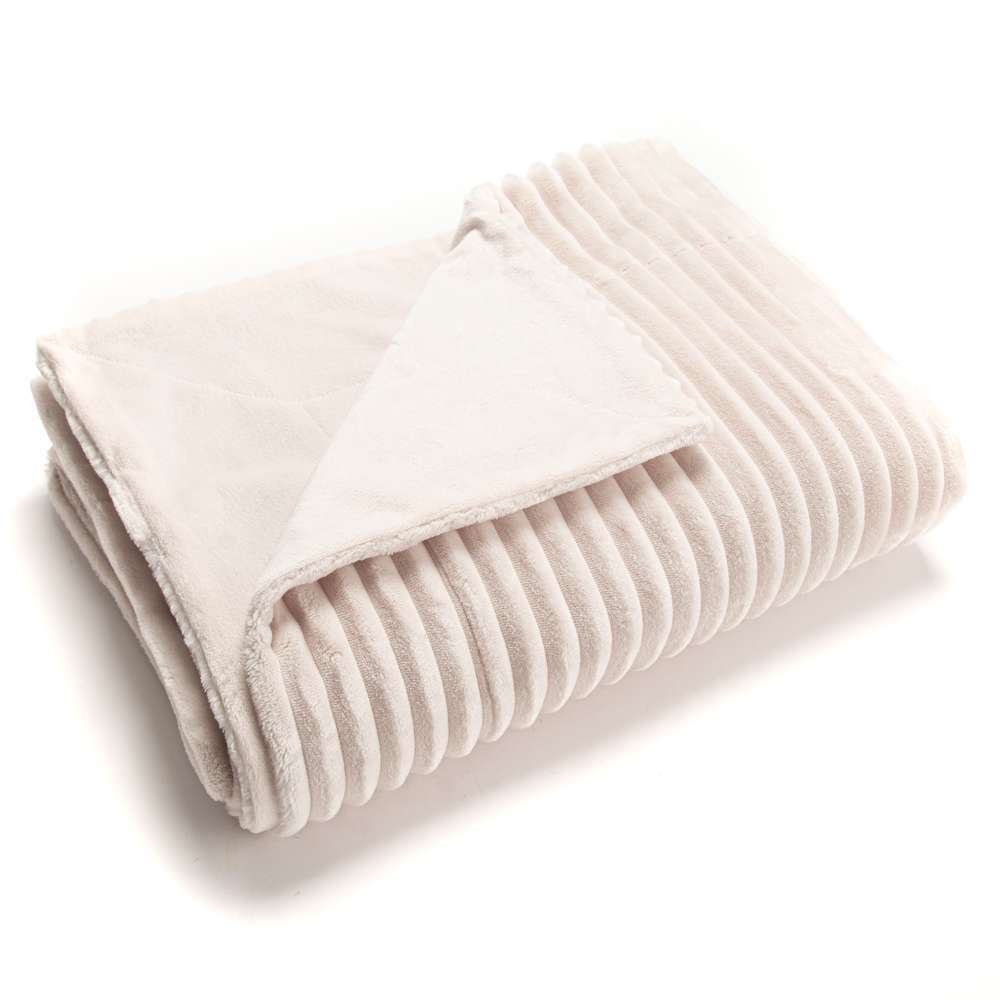 Plaid doux et chaud Sultan crème - 130x170cm