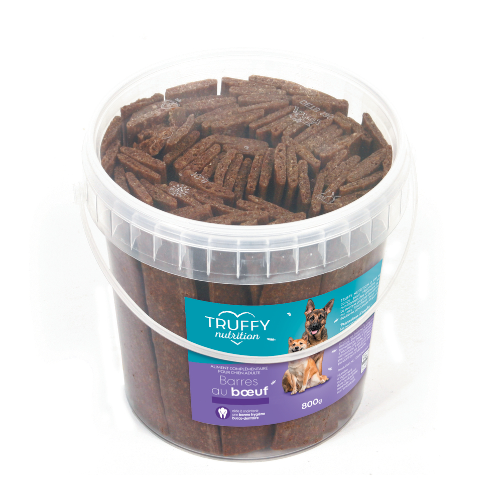 Barres au bœuf pour chien Truffy nutrition 800g