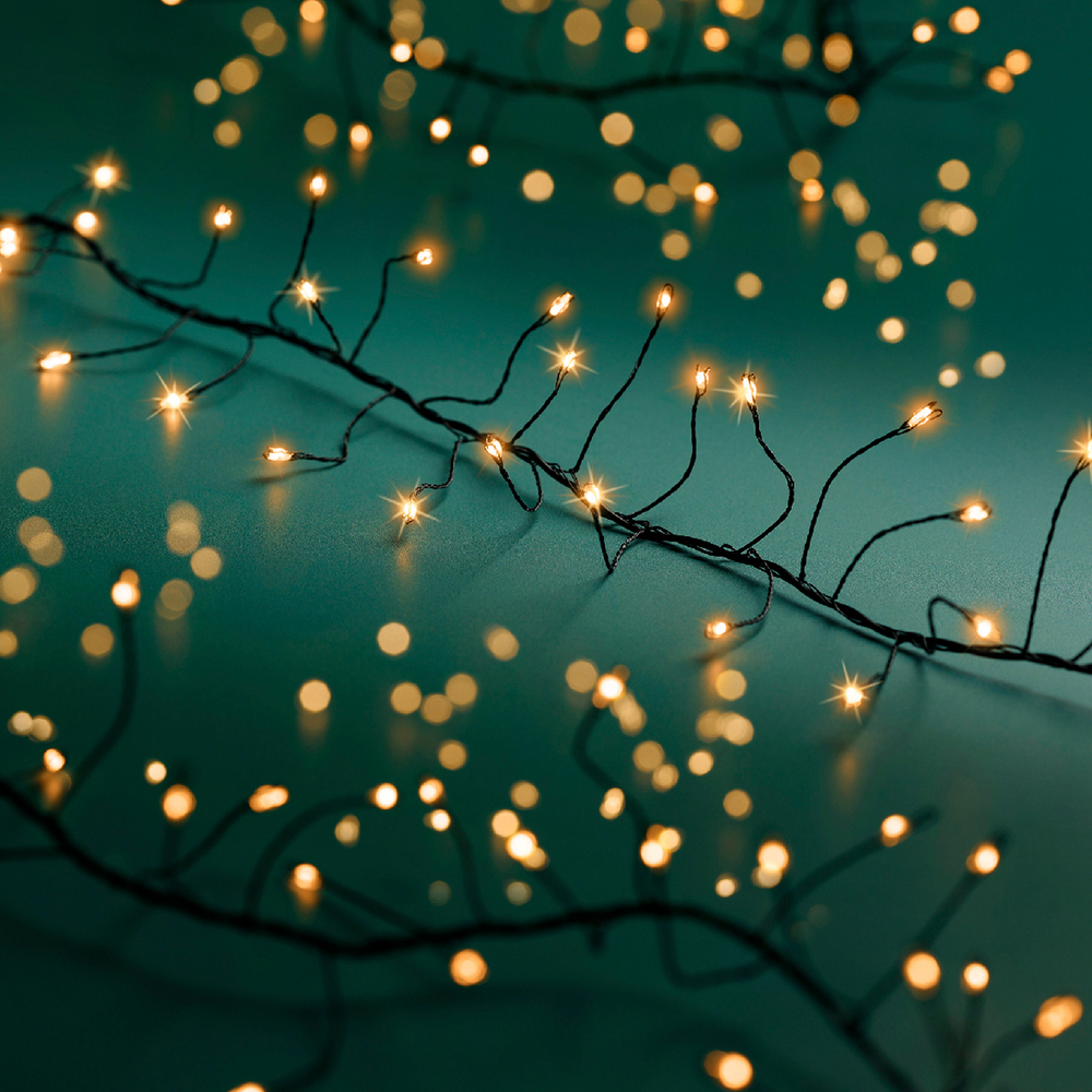 Guirlande lumineuse animée 'Compact' 480 micro-led, blanc chaud - 6m