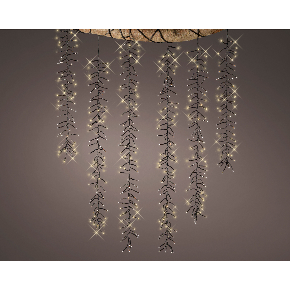 Cascade lumineuse animée 480 led, blanc chaud - 2m