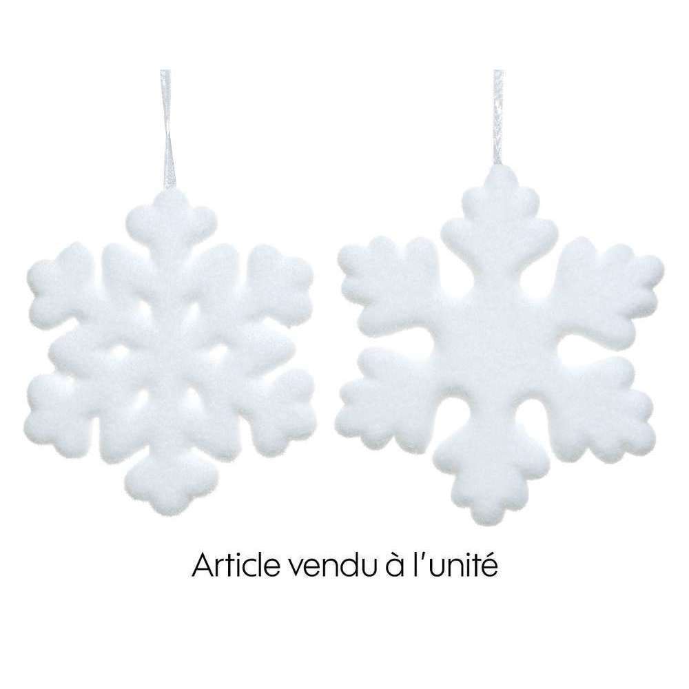 Suspension de Noël en mousse : flocon de neige, coloris blanc - L.20cm