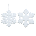 Flocons de neige pour décoration de Noël en mousse blanc 42cm