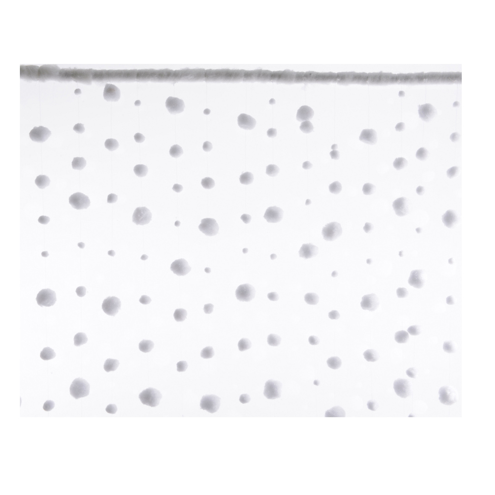 Rideau Polyester Boules De Neige 90x300 cm