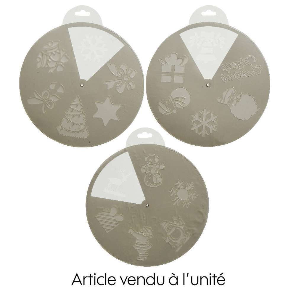 Pochoir de Noël, 3 motifs - D.25cm