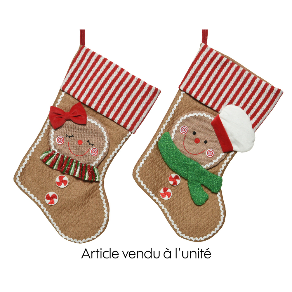 Chaussette de noël en polyester H52cm