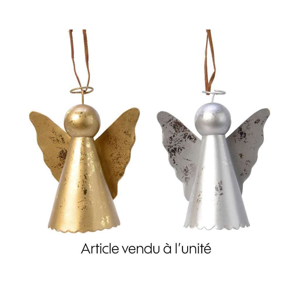 Suspension pour sapin de Noël Ange en métal multicolore H.10,5cm
