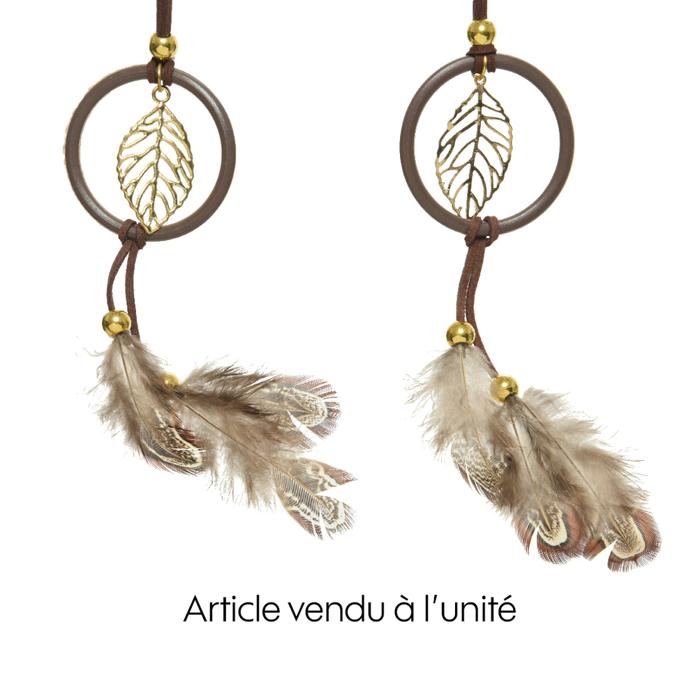 Suspension pour sapin de Noël Couronne de plume muticolore 1cm