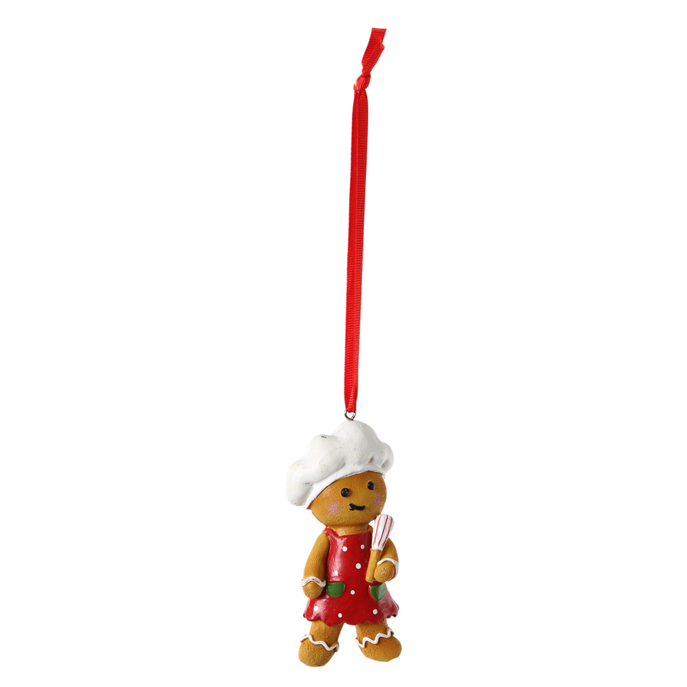 Suspension pour déco de Noël Cuisinier pain d'épices H.9cm