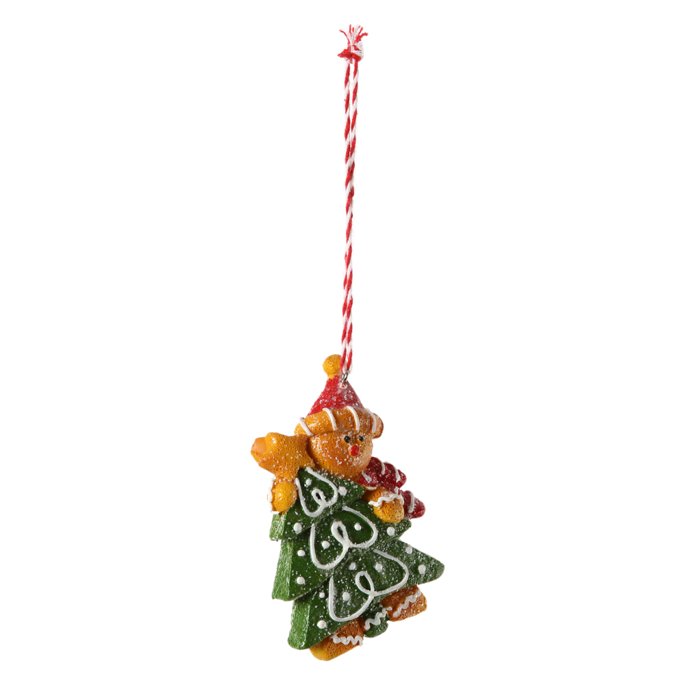 Suspension pour déco de Noël Petit pain d'épices multicolore H.11,3cm