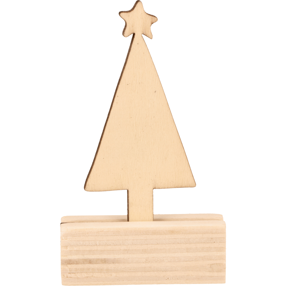 Marque place (X6) en bois à décorer en forme de sapin