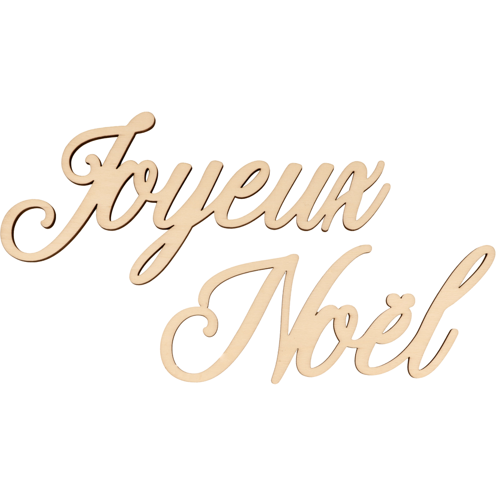 Mots en bois à décorer : Joyeux Noël