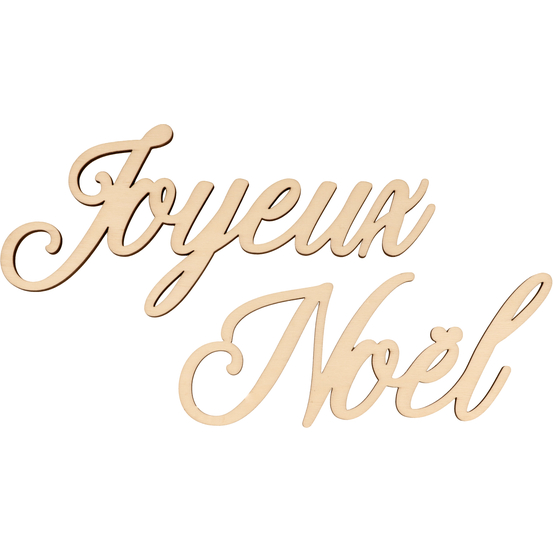 Mots en bois à décorer : Joyeux Noël