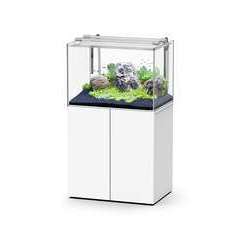 Aquarium et meuble Aquascape 80 pro Led équipé Blanc L.80xP.55xH.55cm