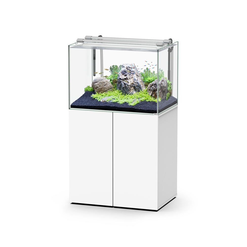 Aquarium avec meuble Aquascape LED 80 Pro blanc - 80x55x55 cm 242 L