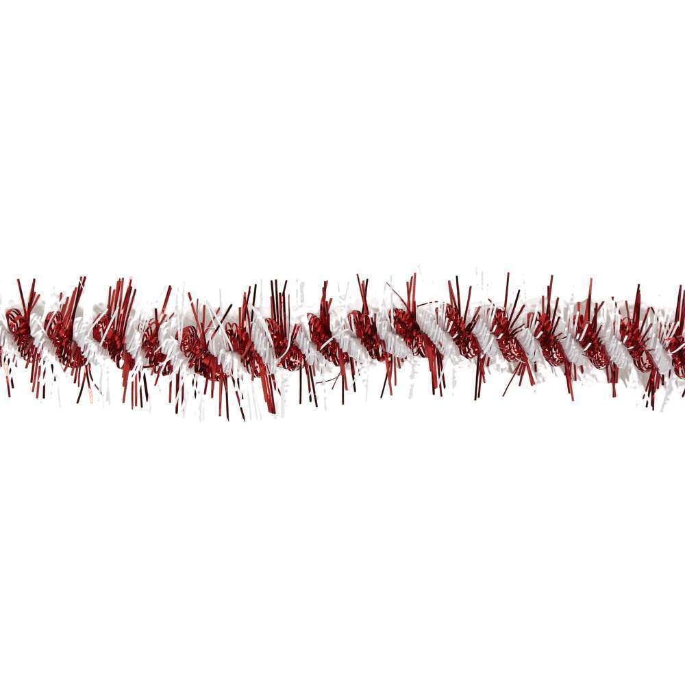 Guirlande torsade rouge blanc 200cm