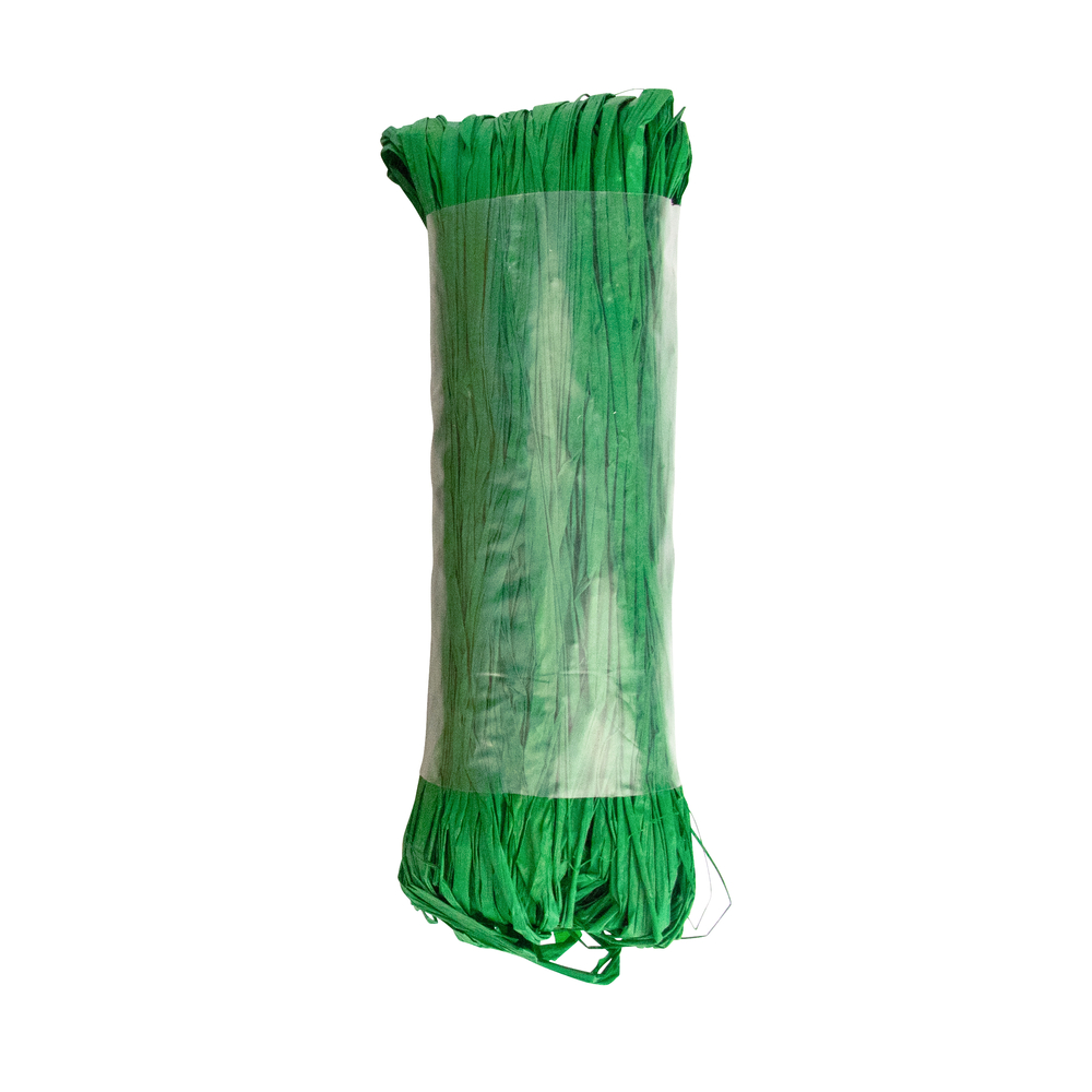 Raphia naturel vert foncé - 50 grs