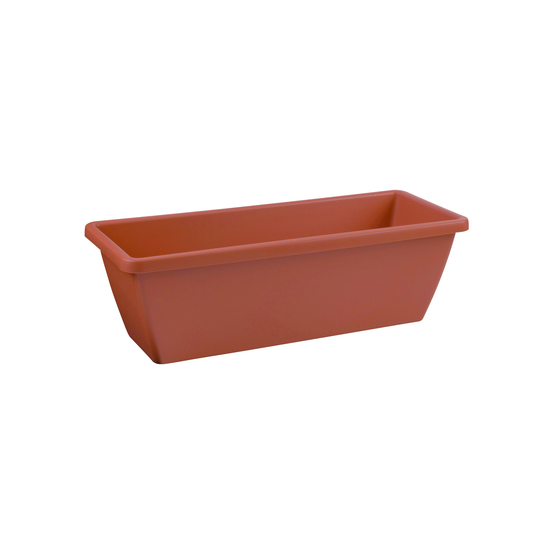 Jardinière Barcelona en plastique, couleur terre cuite - 70cm
