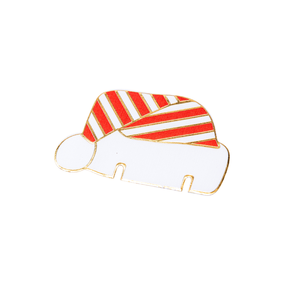 8 marques-verres Bonnet de Noël - 7x4,3cm