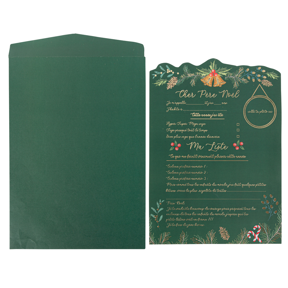 Lettre au Père Noël Noël d'antan - 21x29cm + enveloppes