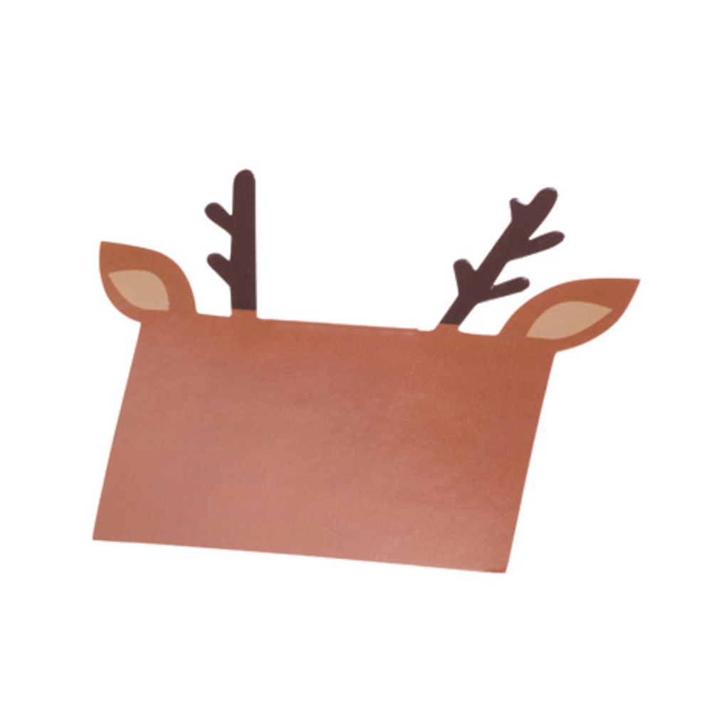 8 marque-places Rudolph et ses jolis bois - 10x12cm