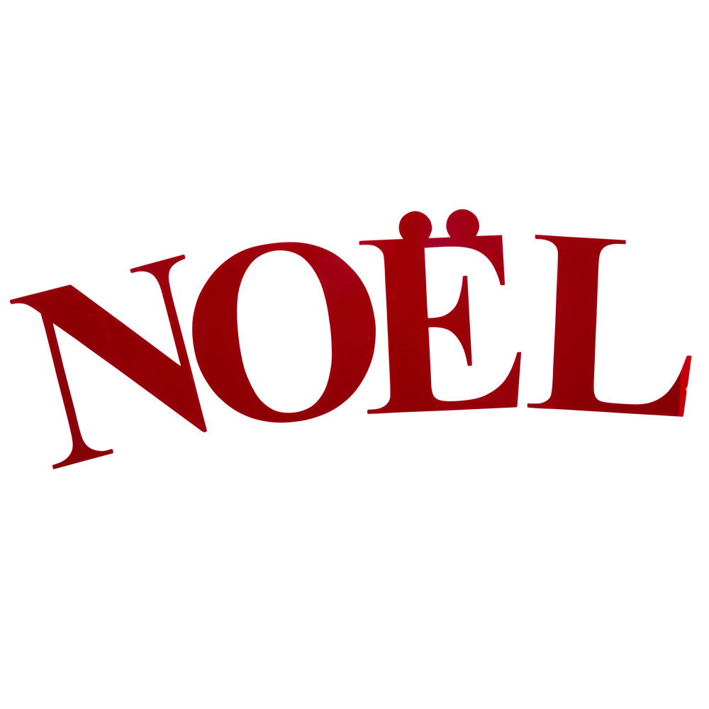 Stickers Noël en velours rouge de 15 à 17 cm