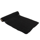 Chemin de table lavable en tissu de mousseline noir - 28cmx5m