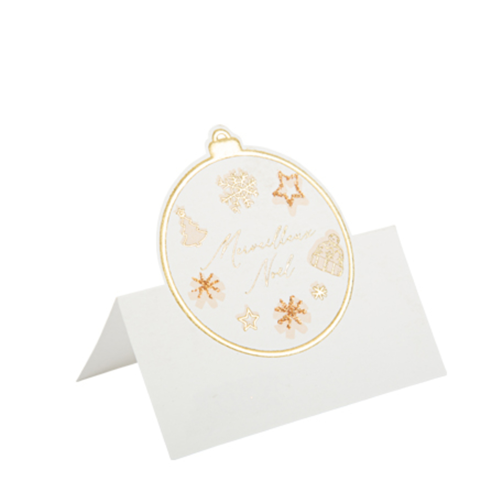 8 marque-places Merveilleux Noël - 8x7,5cm