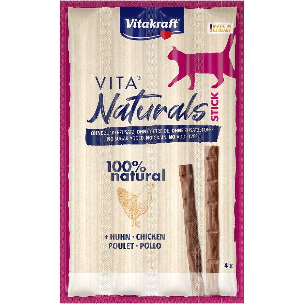 Friandise en bâtonnet pour chat, pack de sticks au poulet 4x5g