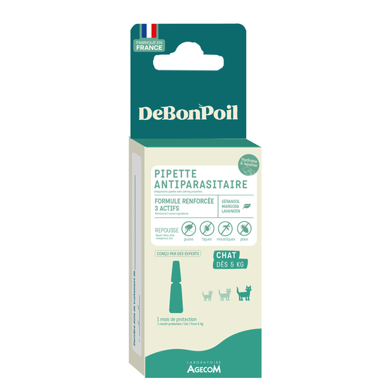 Pipette Actiplant'3 antiparasitaire & apaisante chat <gt/>5 kg x1